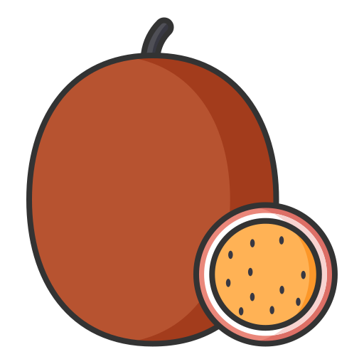 Linear passion fruit Icon