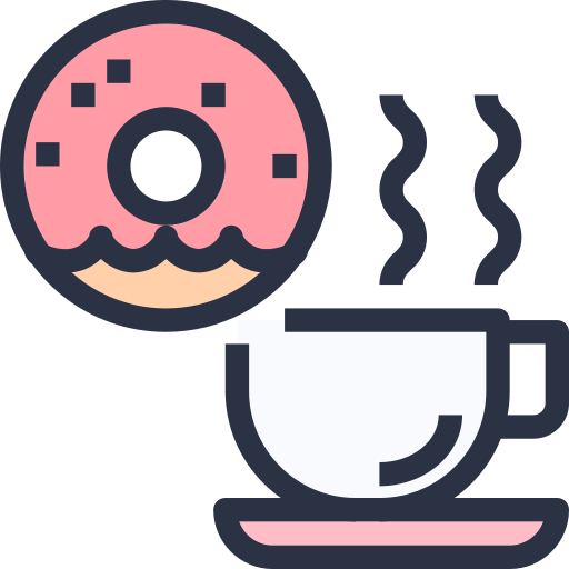 09-donut and coffee Icon