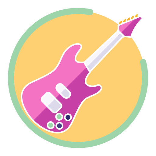 Linear electric guitar Icon