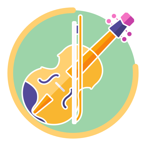 Linear violin Icon