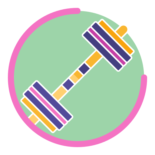 Linear weightlifting Icon