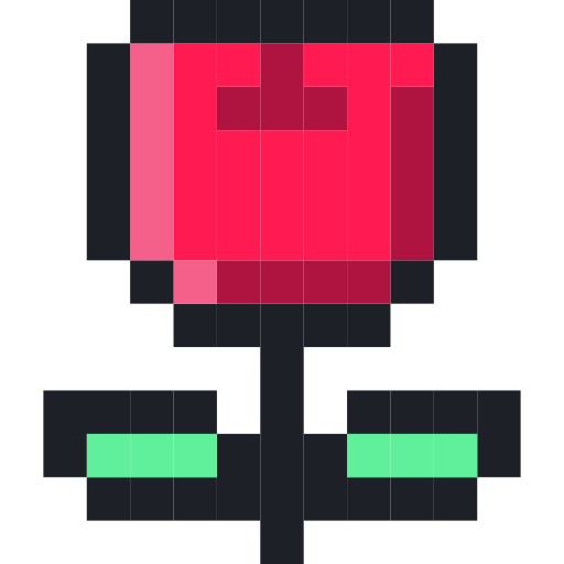 Pixel_ rose Icon