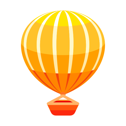 Travel, hot air balloon, global, adventure Icon