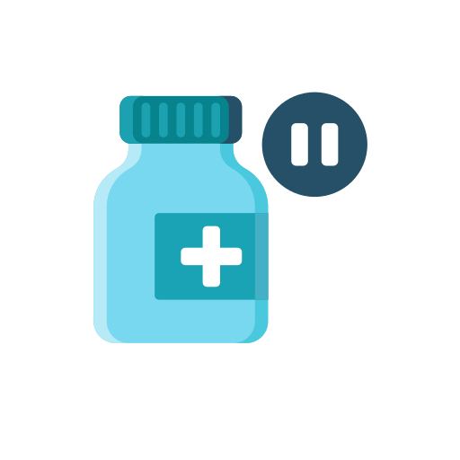 Stop medication order (not executed) Icon