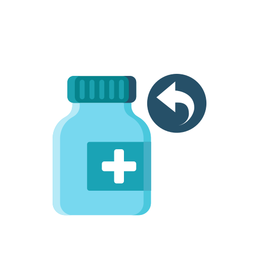 Withdrawal of medication order Icon