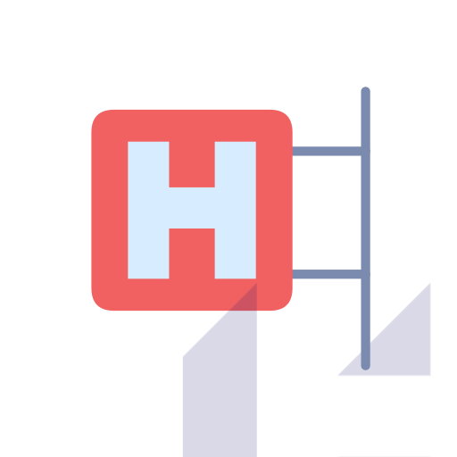 Hospital road sign Icon