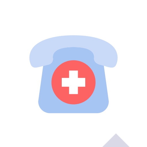 Medical emergency telephone Icon