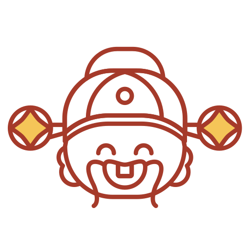 God of wealth - wireframe Icon