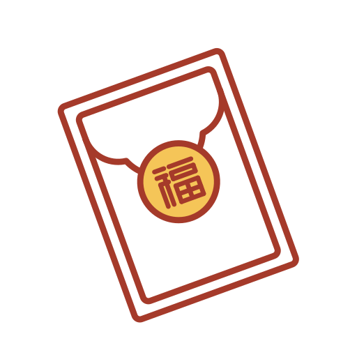 Red envelope - wireframe Icon