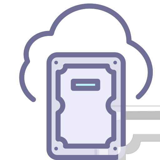 Cloud storage, remote storage space Icon