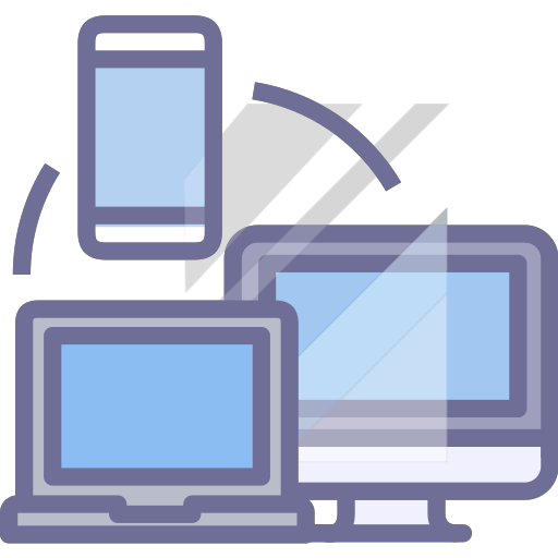 Computer, notebook, mobile phone, Internet Icon
