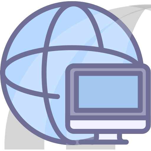 Network computer, online computer, network, computer Icon