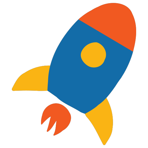 Hand painted rocket Icon