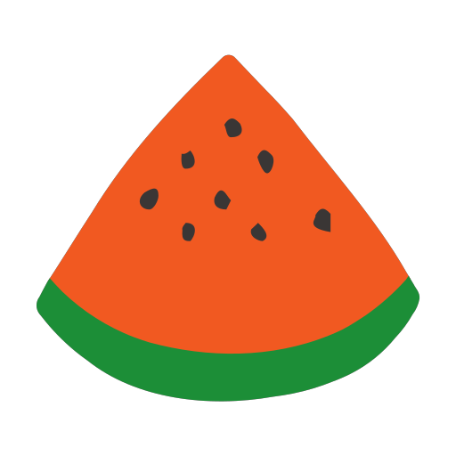 Hand painted watermelon Icon