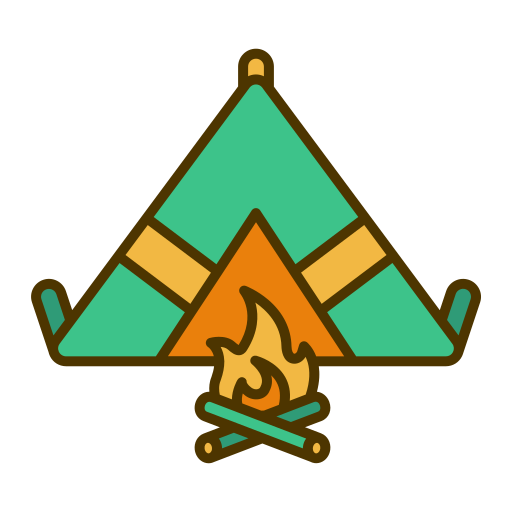 Linear camping Icon