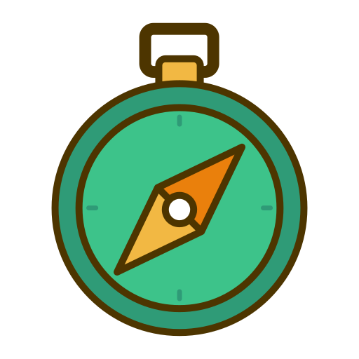 Linear compass Icon