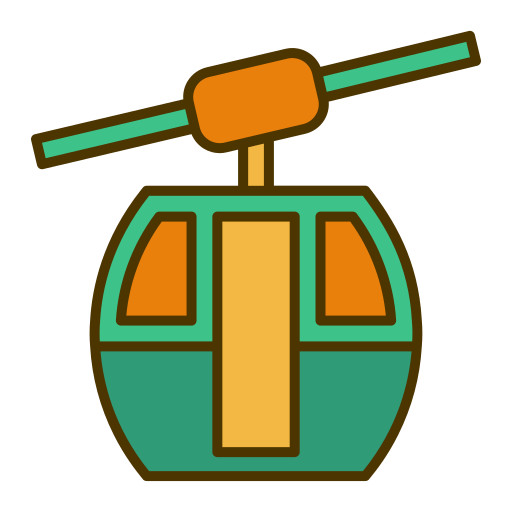 Linear sightseeing cable car Icon