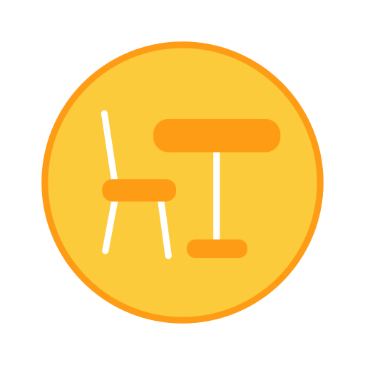 seat or table in a restaurant Icon