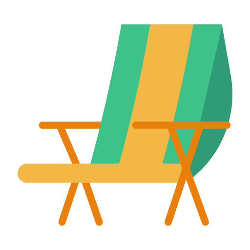 Surface beach chair Icon