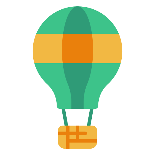 Surface hot air balloon Icon
