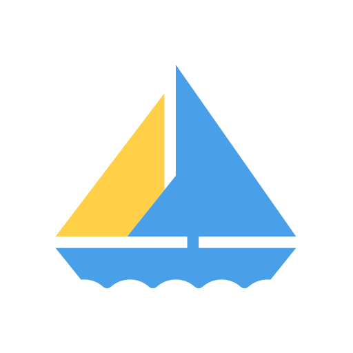 Tourism theme sailing boat Icon