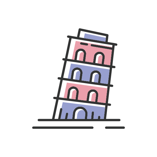 Tourism - leaning tower of Pisa Icon