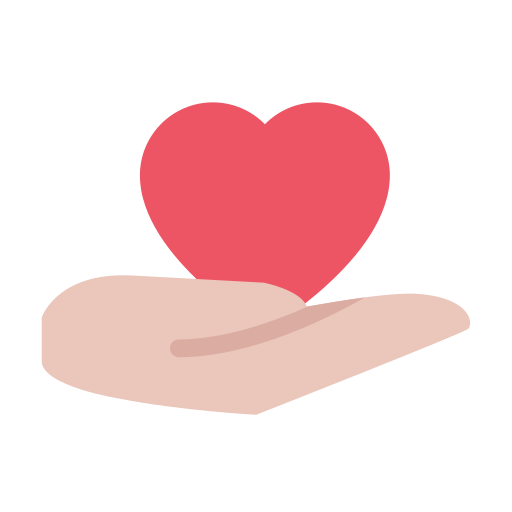 Heart hand dedication Icon