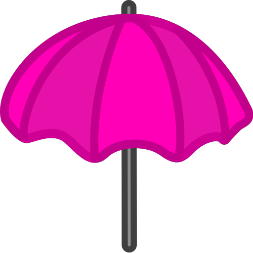 Red umbrella, sun umbrella, protection, resistance Icon