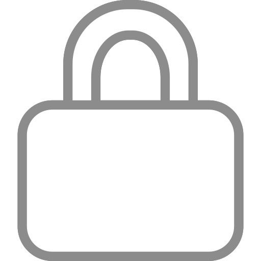 White lock, protection, encryption, security Icon
