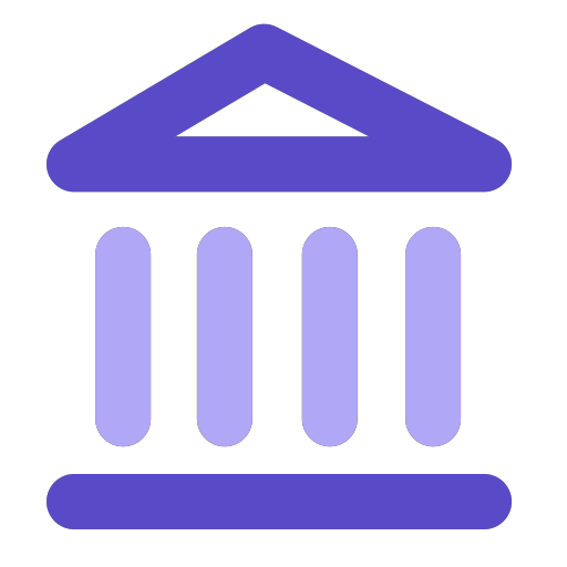 Bank, bank, trading center, economy and trade, finance and Economics Icon