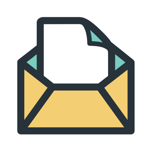 Color block - mail on Icon