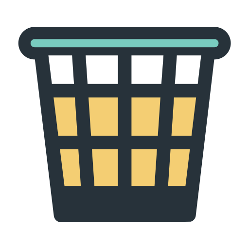 Color block - trash can Icon