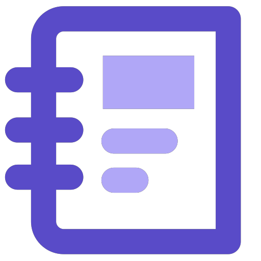 Notebook, record, note, diary Icon