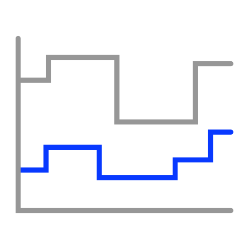Step line chart Icon