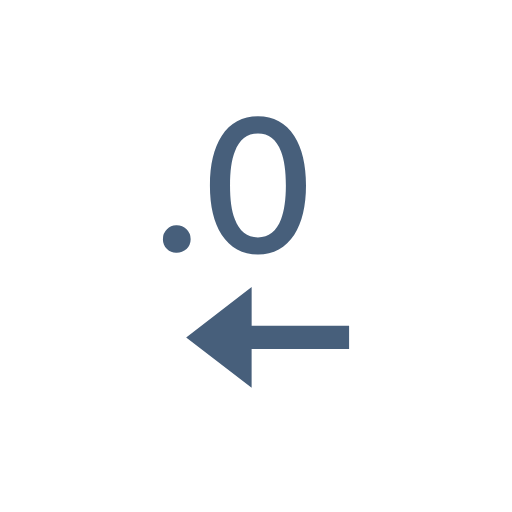 reduce decimals Icon