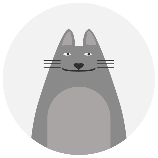 Cat Icon Vector Red Icon Gray Stock Vector (Royalty Free) 600807695