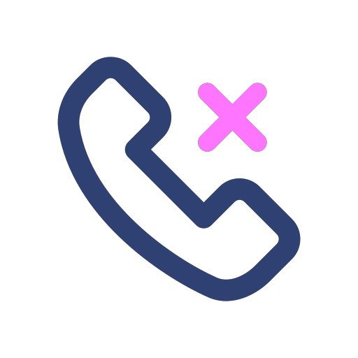 Telephone, unanswered, no call, unable to connect Icon