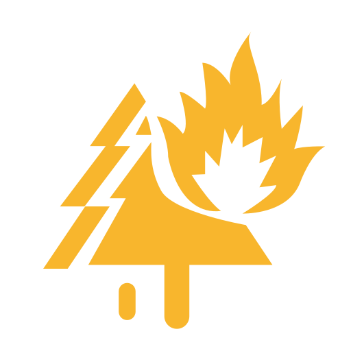 Forest fire risk area Icon