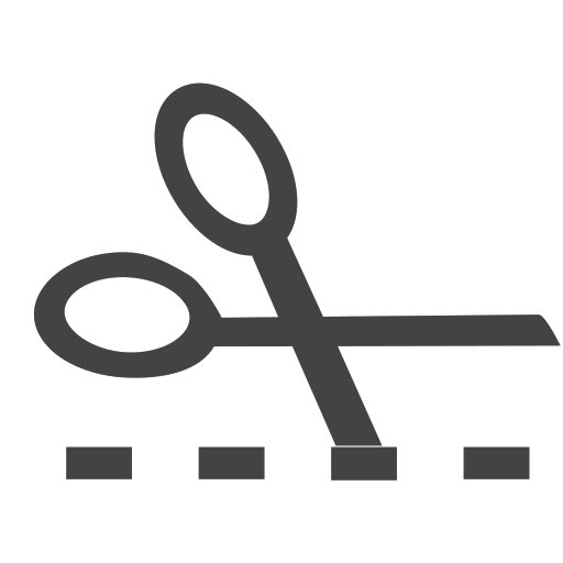 si-glyph-scissor-line-cut Icon