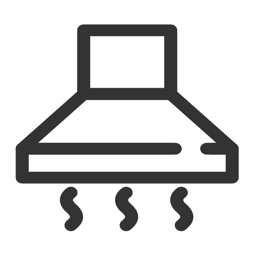 Kitchen Ventilator and Cooking Stove Icon