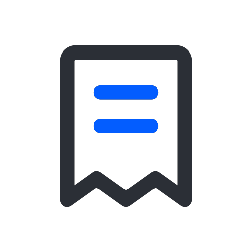 Menu bar - Finance - invoice management Icon