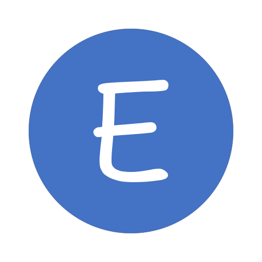 E_ round_ solid_ Letter e Icon