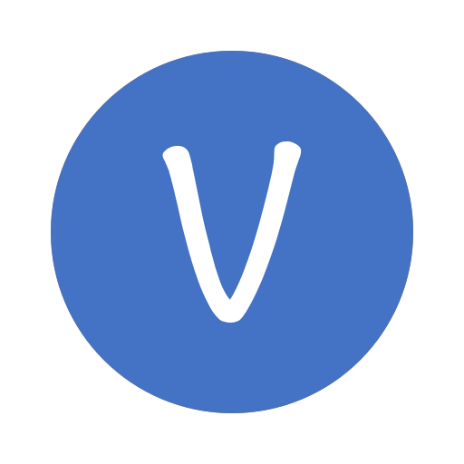 V_ round_ solid_ Letter V_ by_ climei Icon