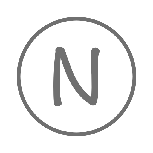 N_ round_ Letter N Icon