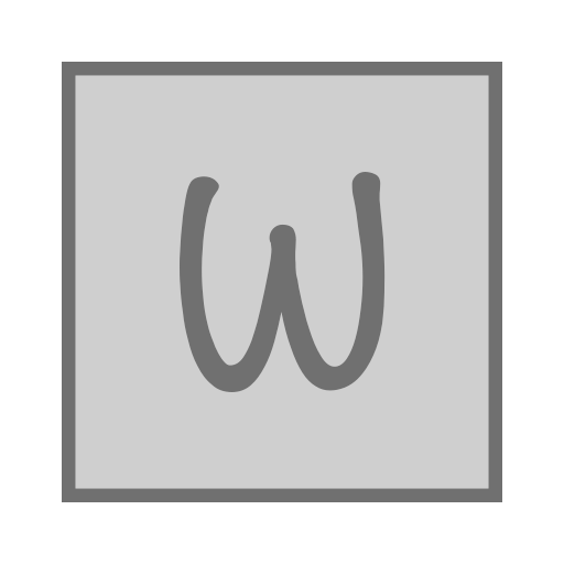 W_ square_ Letter W Icon