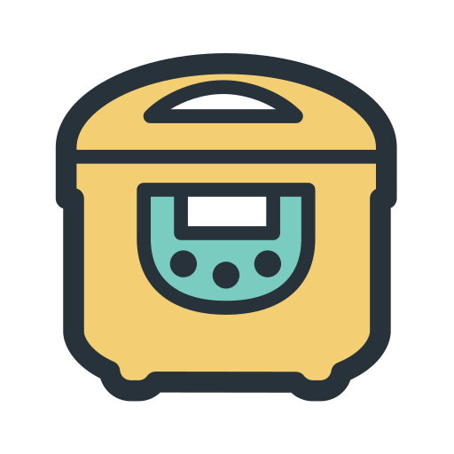 Color block electric rice cooker Icon