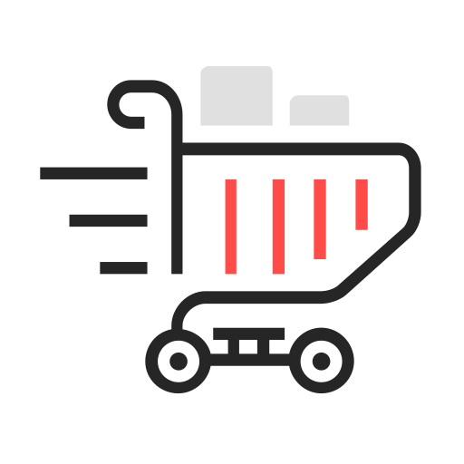 Line color - shopping cart Icon