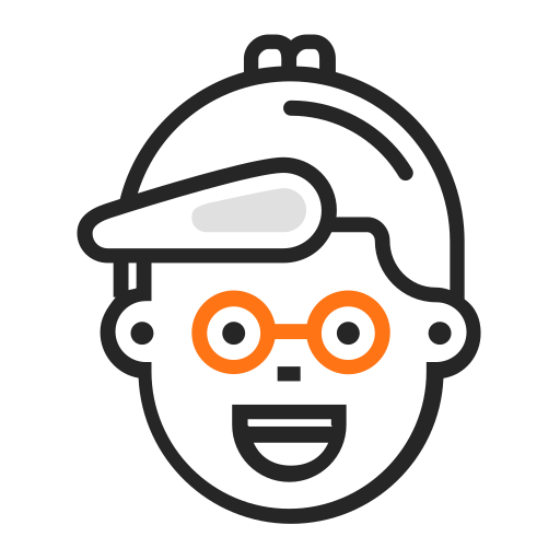 Line drawing color - head image Icon