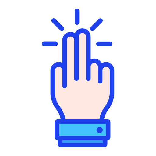 Linear double finger click Icon