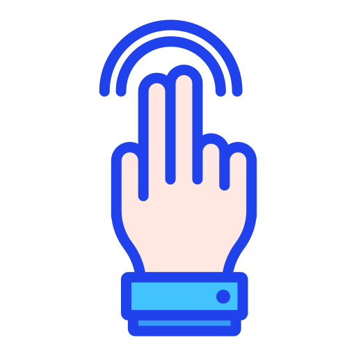 Linear double finger double click Icon